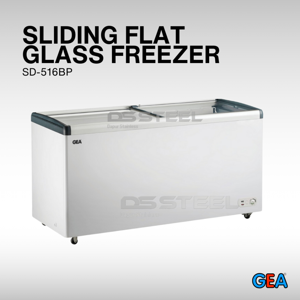 GEA Sliding Flat Glass Freezer 500 Liter GEA SD-516B / Freezer Sliding 500 Liter GEA SD 516B / Freez