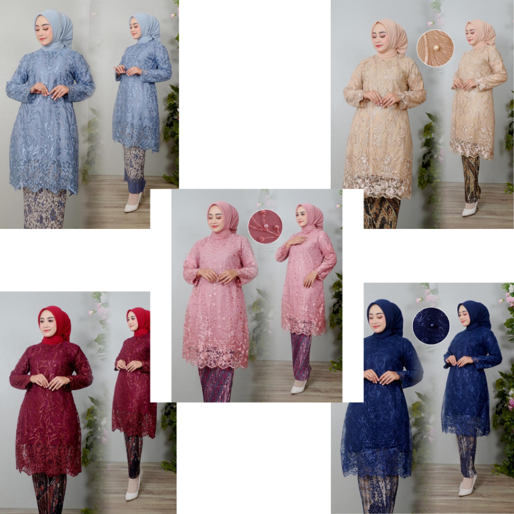 Setelan Kebaya Tunik Rok Batik Wisuda Modern Wanita Dress Kondangan TerbaruBy Kebayamoderncollection