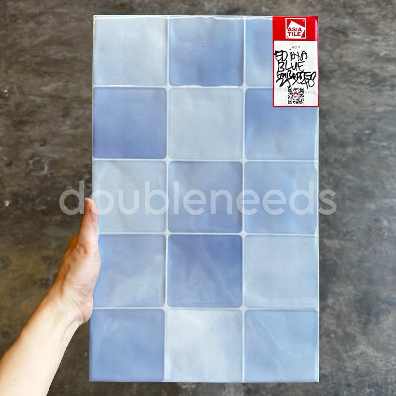 KERAMIK DINDING EDINA BLUE 25x40 / KERAMIK DINDING KAMAR BIRU MINIMALIS 25x40 / KERAMIK DINDING ASIA