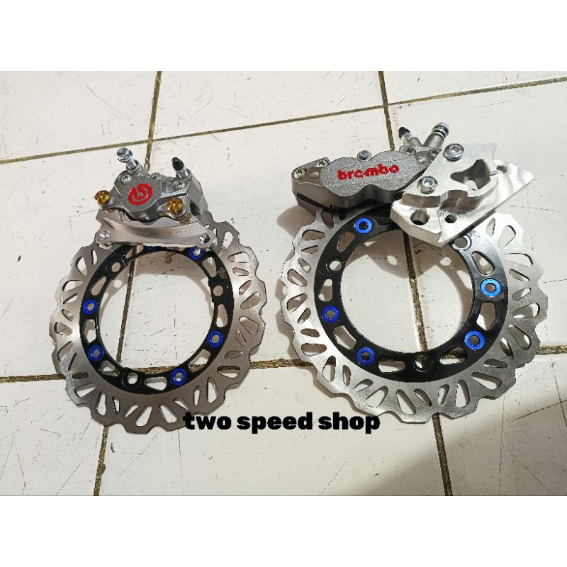 (paket hemat) Paket Kaliper Big Pot Big Logo Depan Belakang Nmax Caliper + Piringan Disc Cakram Set 