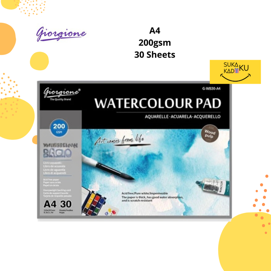 

GIORGIONE WATERCOLOR PAPER PAD A4 G-WB30-A4