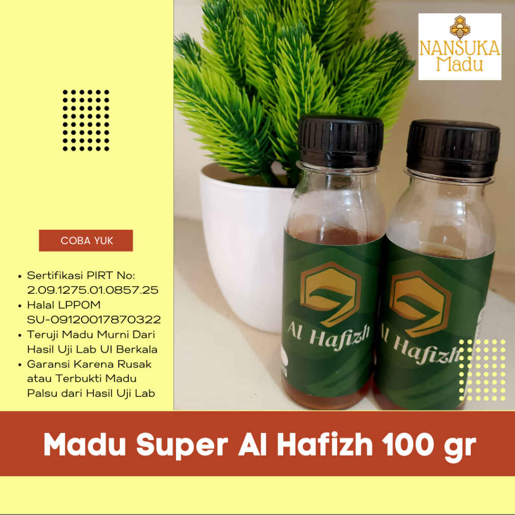

Madu AlHafizh Super - Madu Murni Asli Nectar Multiflora 100gr - Al-Hafizh Raw Honey