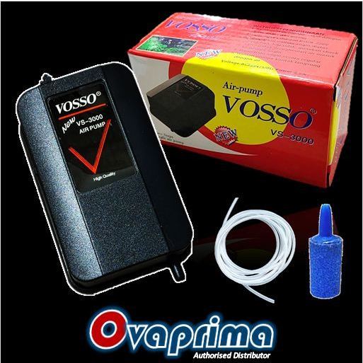 Vosso VS3000 Pompa Udara lengkap dengan Batu Aerasi dan Selang