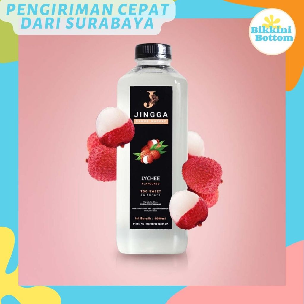 

JINGGA Lychee Syrup 1000 ml - Sirup Leci Untuk Mocktail Cocktail Lemonade Soda