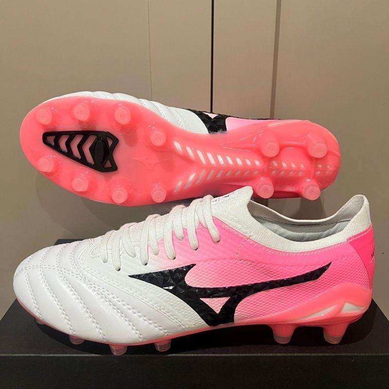 Sepatu Bola Mizuno Morelia Beta 4 White Pink Black FG