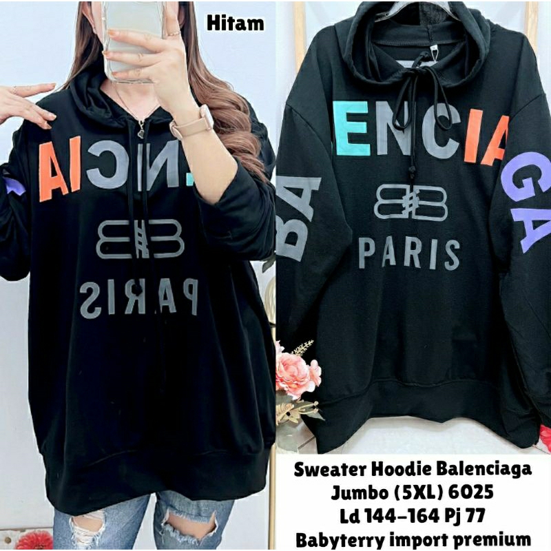 gfs Sweater Hoodie Balenciaga Jumbo (5XL) 6025 Hitam