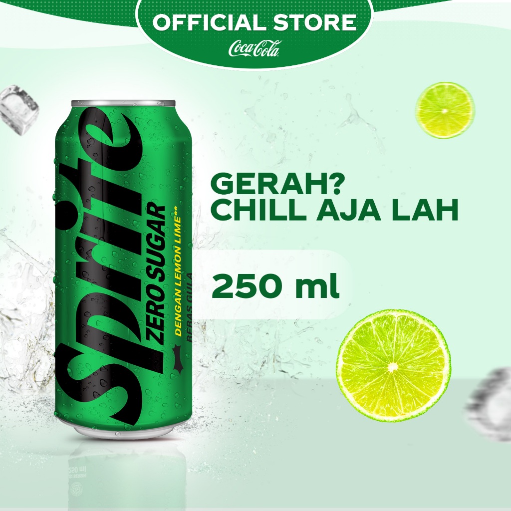 

Sprite Zero Lemon Lime Minuman Soda - Kaleng 250ml