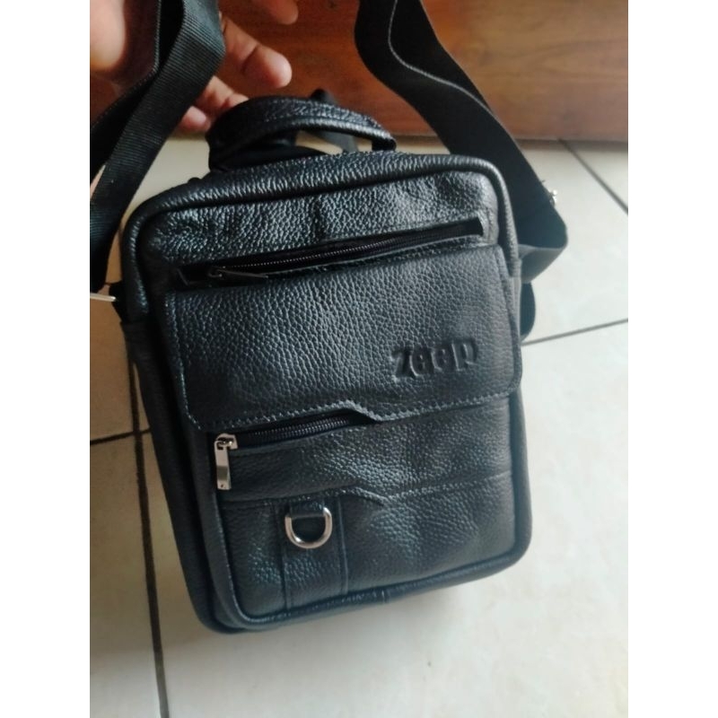 Tas Selempang Pria Kulit Asli 100% Original, Sling Bag Pria