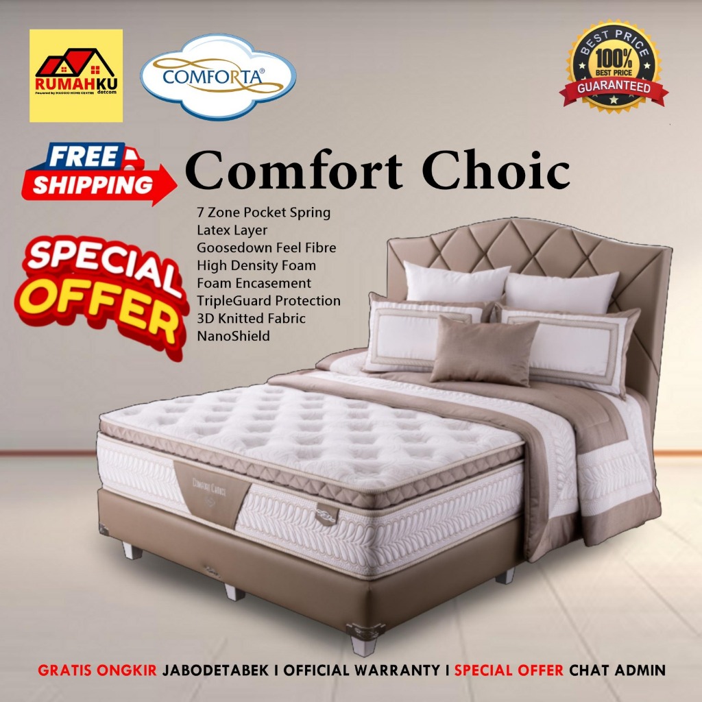 KASUR SPRINGBED COMFORTA TERBARU 2021 - KASUR COMFORTA COMFORT CHOICE - COMFORTA