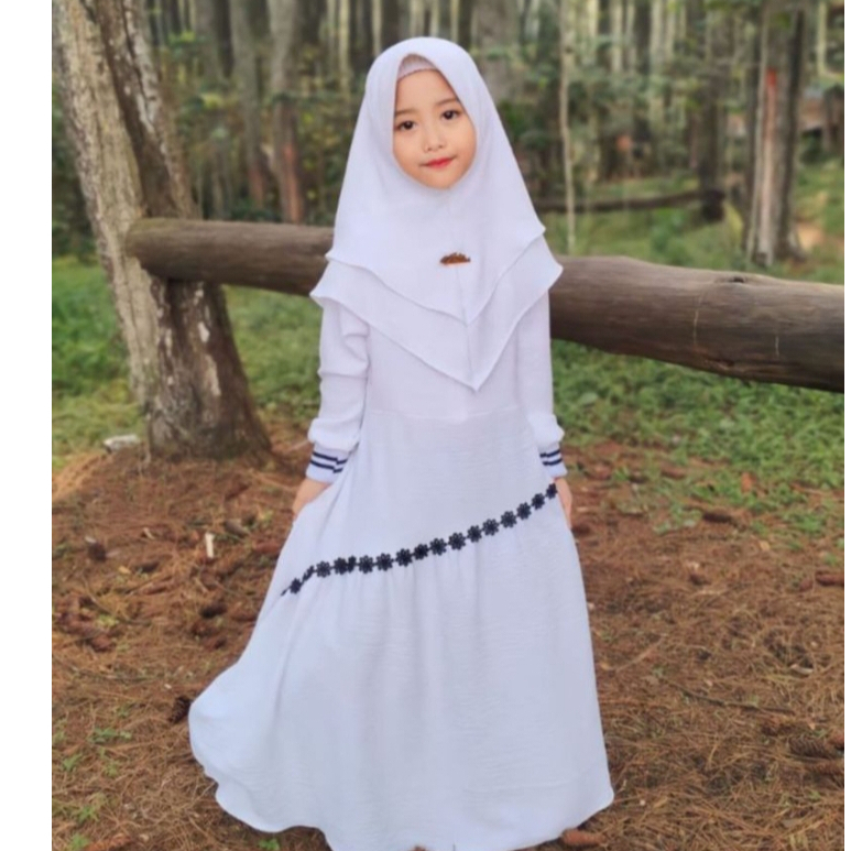 gamis anak bahan crinkle airflow