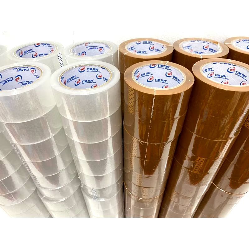 

Lakban Bening Coklat Ukuran 90 yard x 45 mm harga per Pcs merk tergantung stok