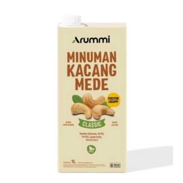 

Arummi Cashew Milk CLASSIC 1Ltr - Susu Kacang Mede - Gosend Grab Only