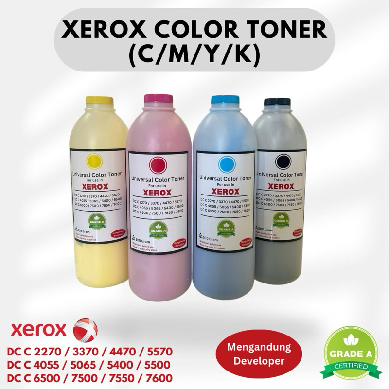 TONER WARNA COLOR XEROX CMYK UNIVERSAL (Mengandung Developer) - DCC2270/3370/4470/5570/DCC4055/5065/
