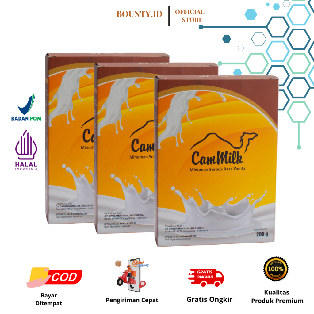 

PAKET BELI 5 GRATIS 1 CAMMILK Susu Unta Original Asli 200 Gram