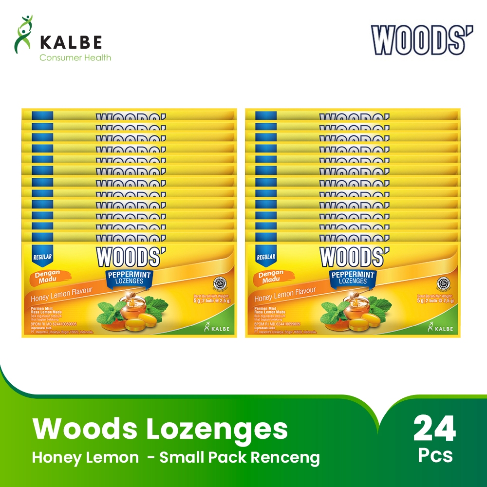 

[Free Exclusive Gift - Baca Deskripsi] Woods Lozenges Honey Lemon Small Pack Renceng
