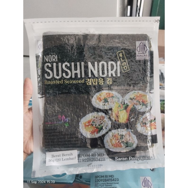 

Sushi nori isi 20lembar