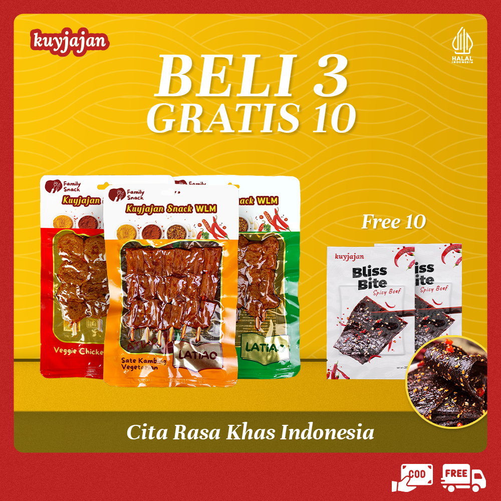 

Latiao KuyJajan - [HALAL] BELI 3 GRATIS 10 | Latiao Gluten Snack Free Bliss Bite | Makanan Ringan Tinggi Protein | Latiao Halal Murah