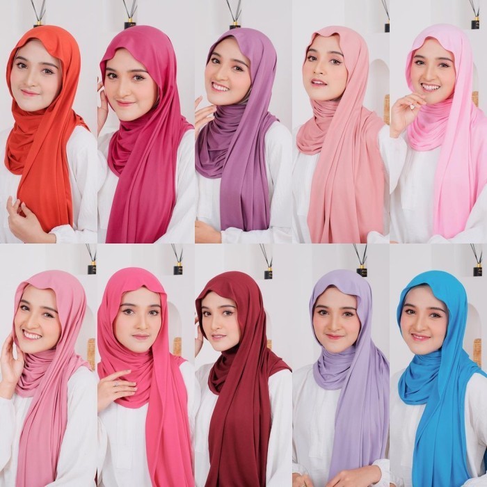 Jilbab Pashmina Laela Meleyot Jersey Premium Style Korean