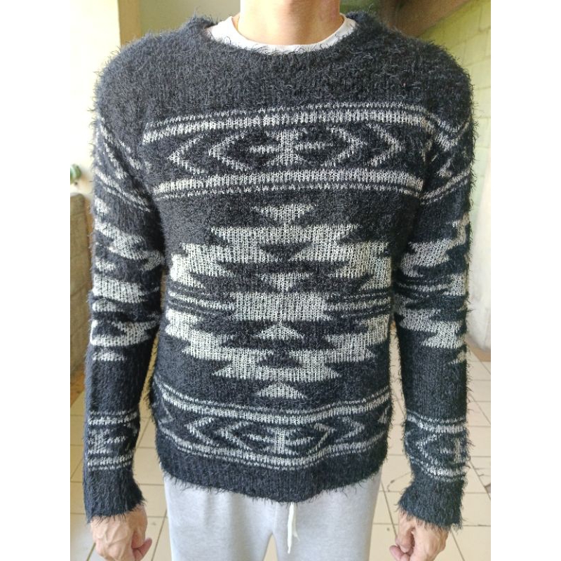 Sweater Motif Navajo Rajut katun mix fuzzy / pattern knitwear fur BAYCREST