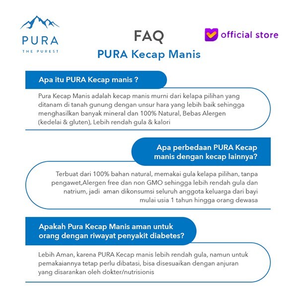 

JKL PURA KECAP MANIS Rendah Gula Rendah Kalori / Kecap Mpasi