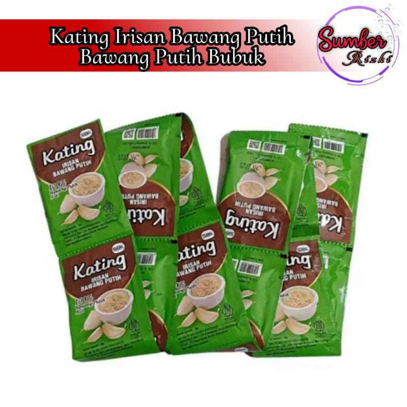 

Kating Irisan Bawang Putih Bubuk 1 Renceng (12 pcs)