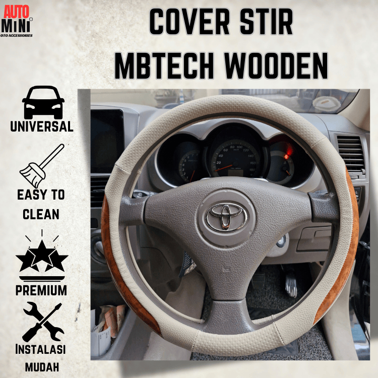 Cover stir mobil Sarung stir mobil Cover stir kulit Cover stir mbtech Cover stir mbtech wooden.Sarun