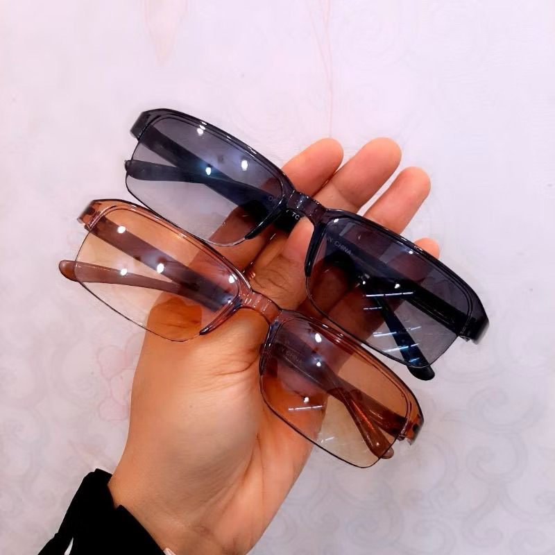 TC116 KACAMATA GAYA RINGAN WARNA HITAM DAN COKLAT/KACAMATA ANTI SILAU SINAR MATAHARI