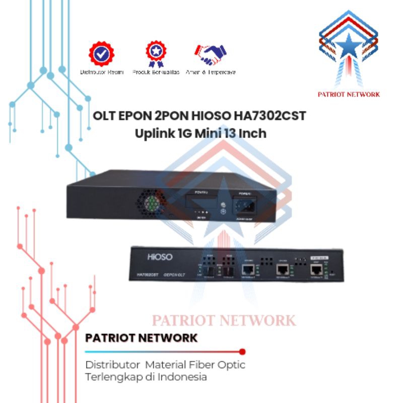 OLT EPON 2PON HIOSO HA7302CST