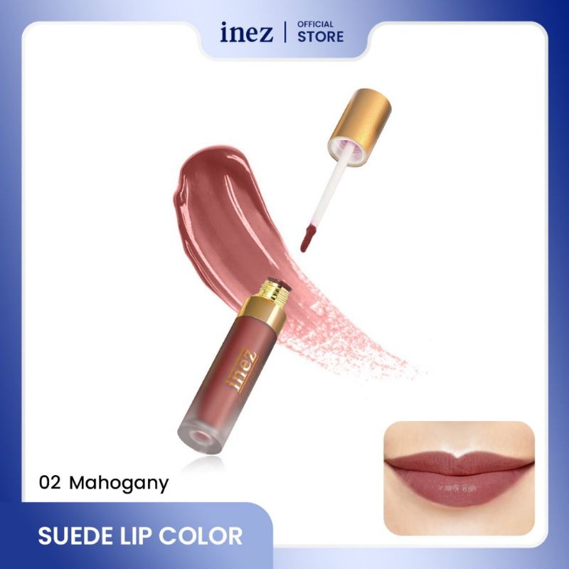 Inez Suede Lip Color/lipcream inez/lipcream waterproof/lipstik tahan lama