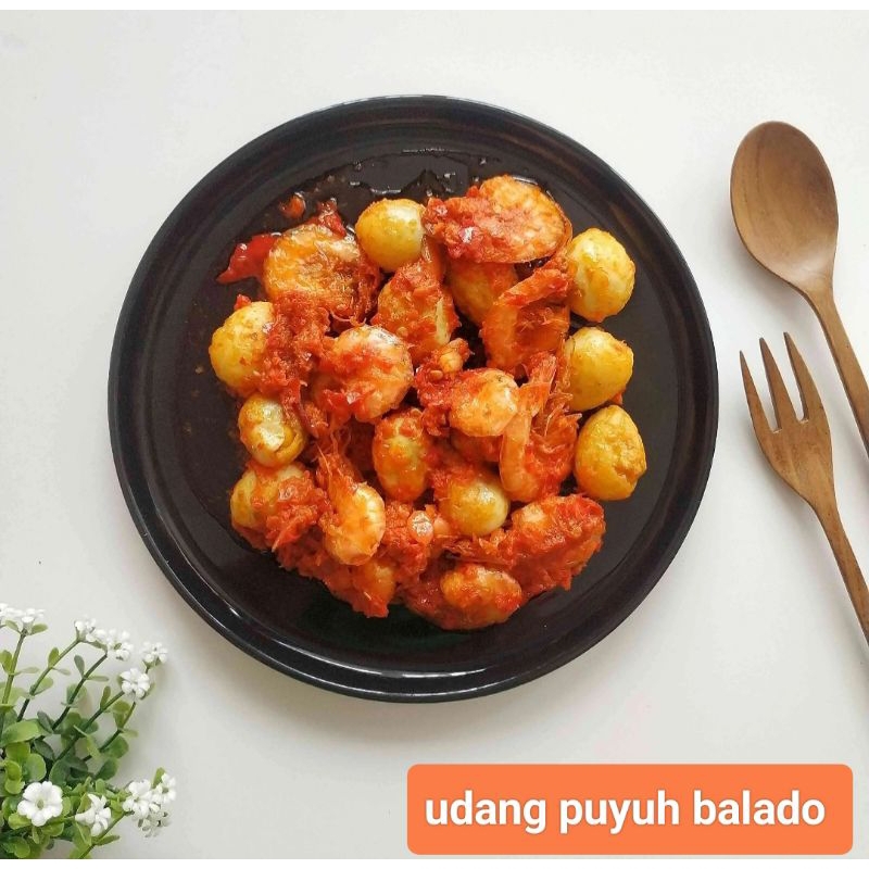 

udang telur puyuh balado sambal udang puyuh balado siap makan lauk siap makan udang Frozen food catering
