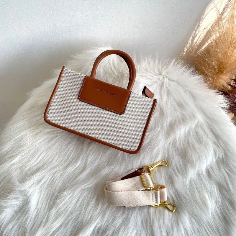 chatta - CK ITZY BAG mini slingbag brown canvas tas wanita