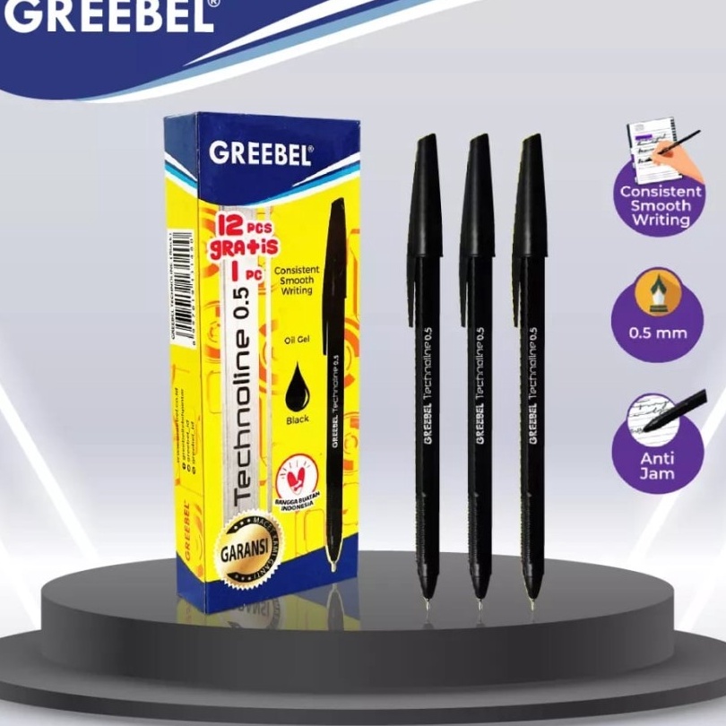 

TERKENAL Pulpen GREEBEL Technoline 5mm per Lusin