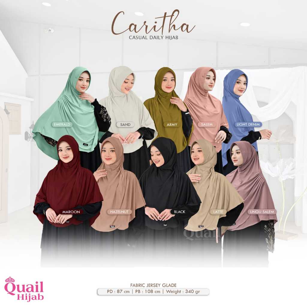 Caritha Daily Hijab Casual Original Quail Hijab Daily Quail Hijab Instan Quail Caritha Quail Hijab I