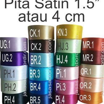 

Pita Satin 15 inch atau 4cm