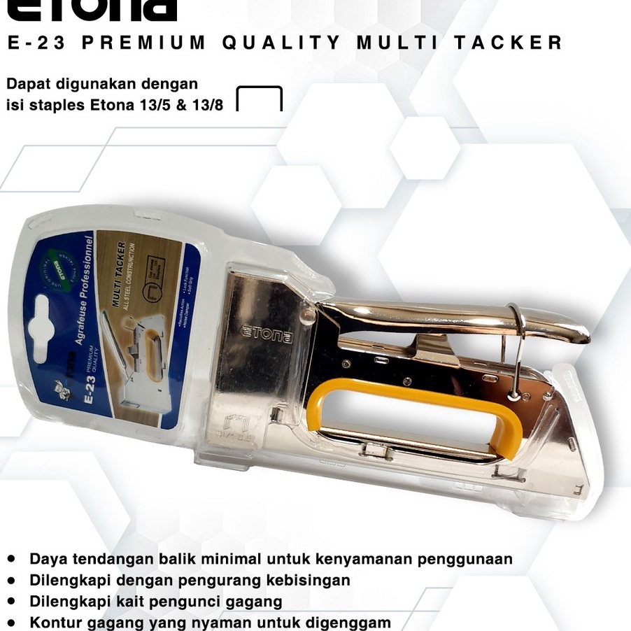 

TRENDING Stapler Tembak Jilid Metal Tacker Etona E 23 E23 Tacker Tekker FREE ISI