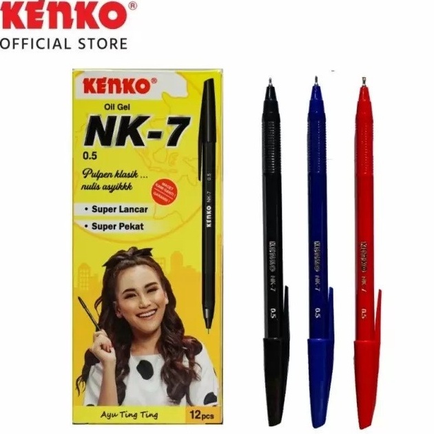 

PAKET GG Bolpen KENKO NK75mm 12pcs Pulpen BalpenBallpointPen JelPen