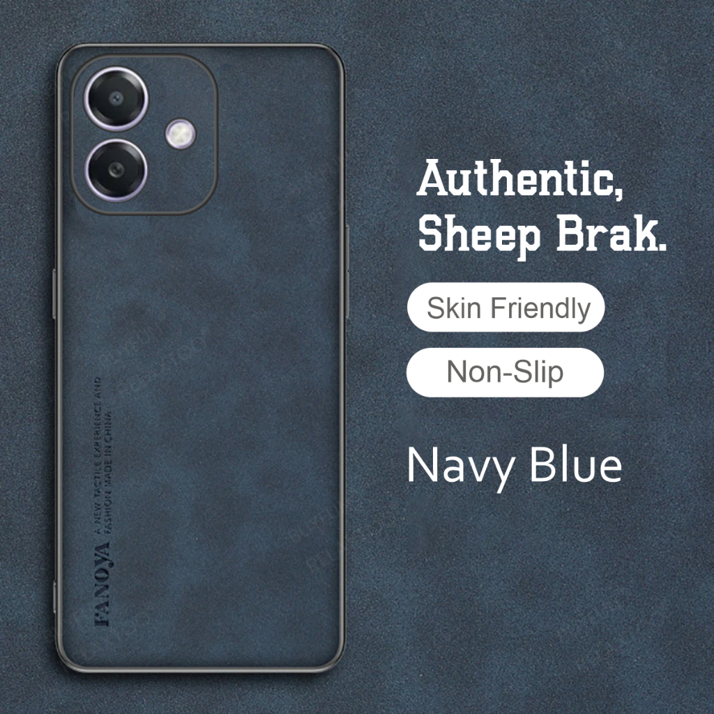 Soft Case Oppo A3X Luxury Casing Sheepskin Leather