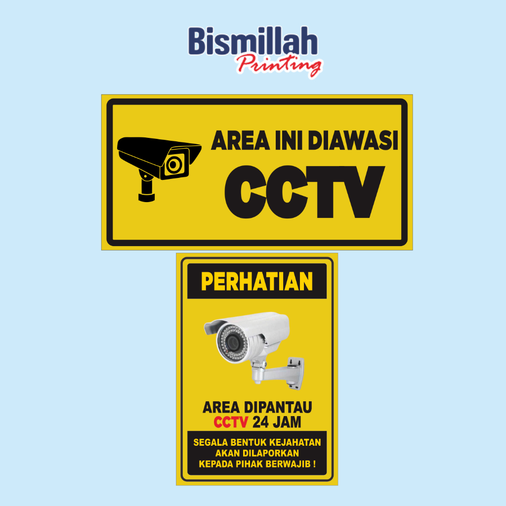 

Stiker Area CCTV anti luntur