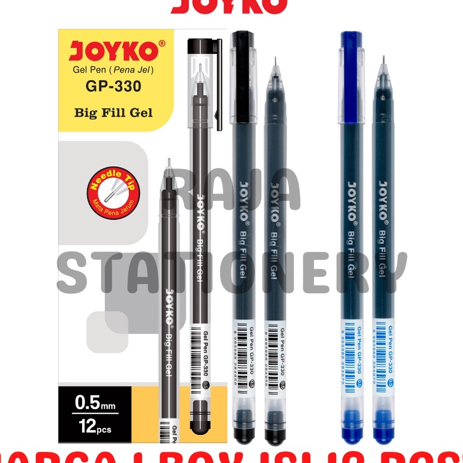 

BISA GEL PEN BIG FILL GEL 5MM HITAM BIRU PENA PULPEN JEL ISI TINTA BANYAK GP33 LUSIN 12PCS