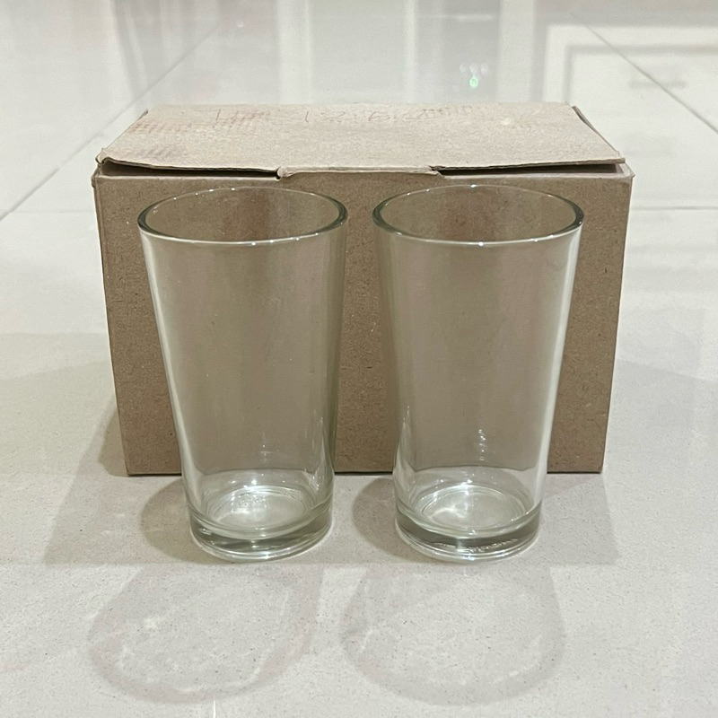 Satu Set Gelas Kaca Polos Tinggi Hotel Es Teh TB-1262 isi 6