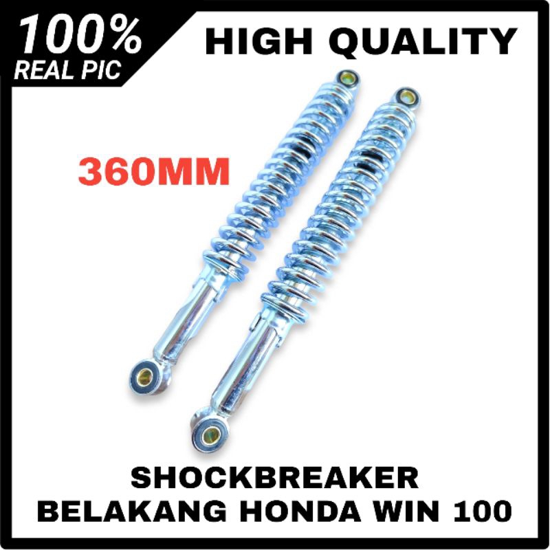 SHOCKBREAKER SHOCK SKOK BELAKANG HONDA WIN 100 CROME UKURAN 360MM