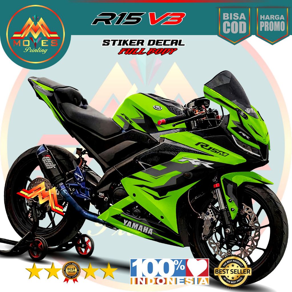 TERBARU. stiker decal R15 V3 full body - stiker decal R15 V3 - R15 V3 Racing - stiker decal yamaha R