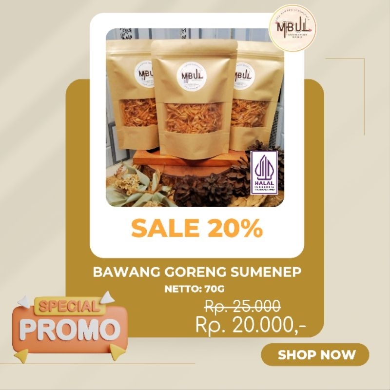 

Bawang Goreng MBUL, PROMO SPESIAL