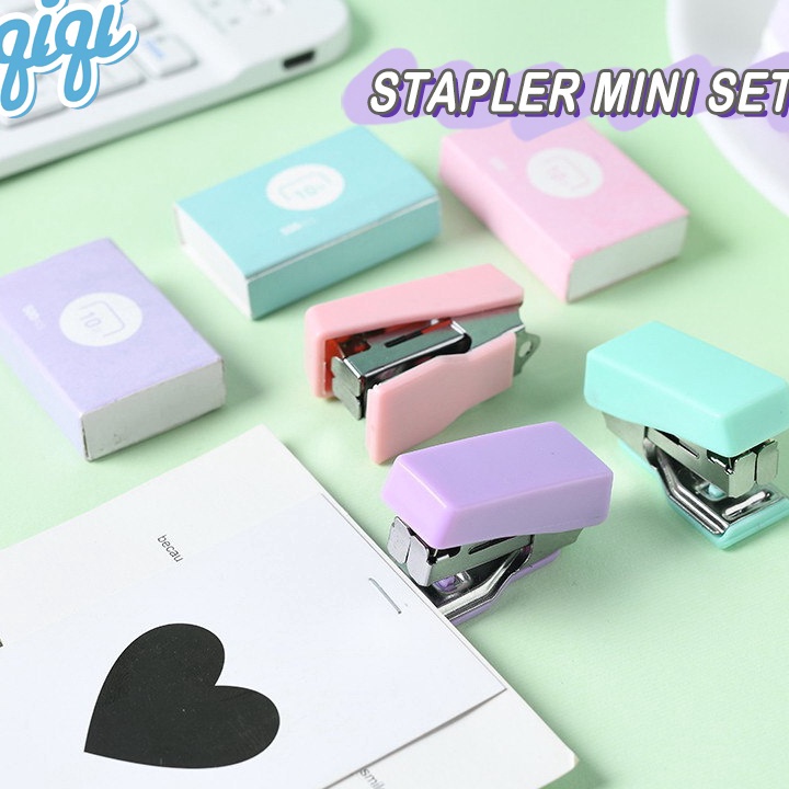

STAR Staple Mini Cute Set Stapler Mini Lucu Set Staples Perlengkapan Mengikat Logam Kreatif Qiqi Treasure
