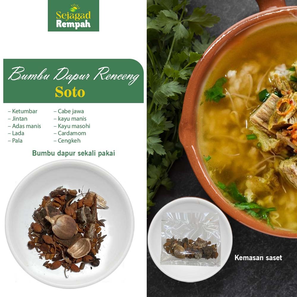 

Sejagad Rasa Bumbu Dapur Renceng Soto Komplit Siap Pakai Praktis Bumbu Soto Lengkap