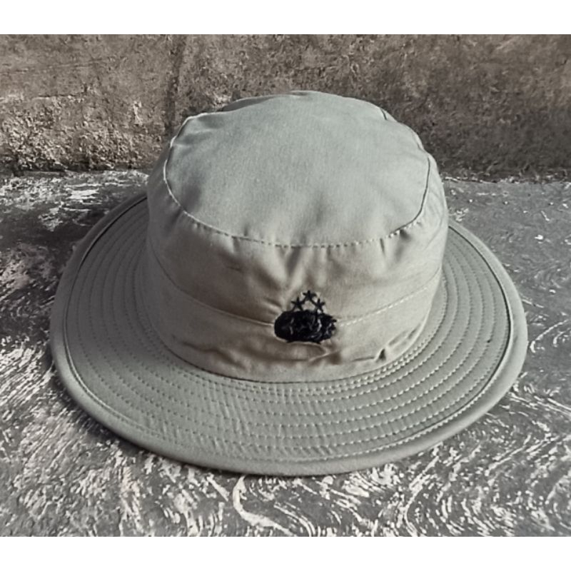 Topi Rimba POLRI Hijau Dan Coklat/Topi Rimba Pendidikan Polisi