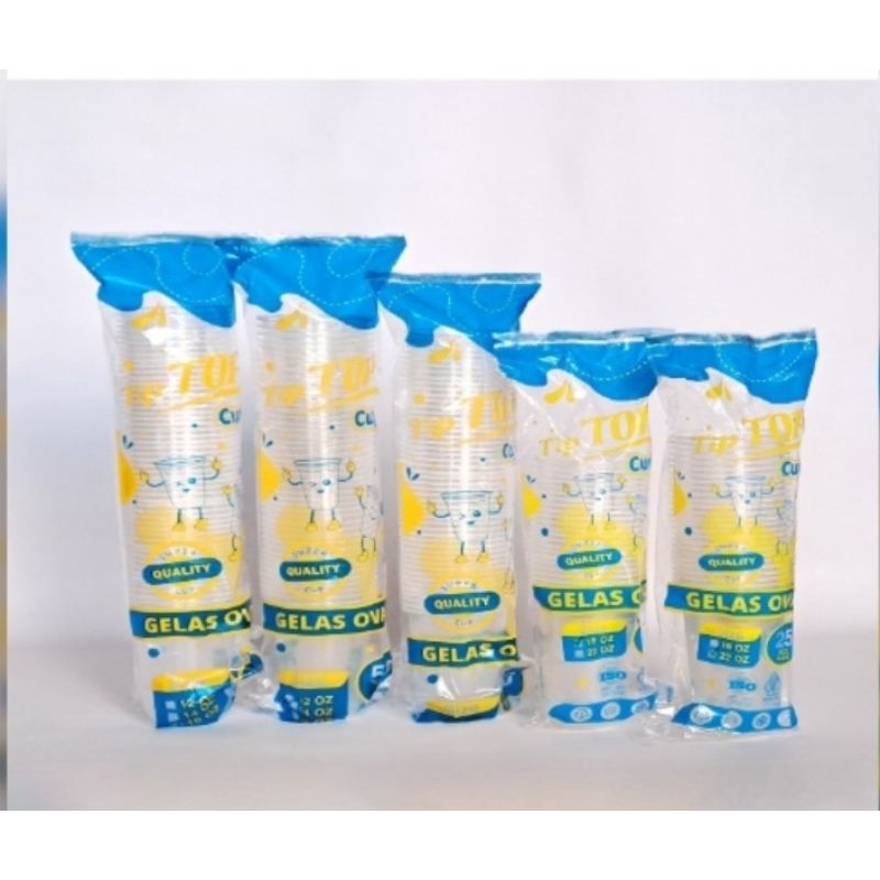 GELAS CUP OVAL TIPTOP UK. 12OZ, 14OZ, 16OZ, 18OZ