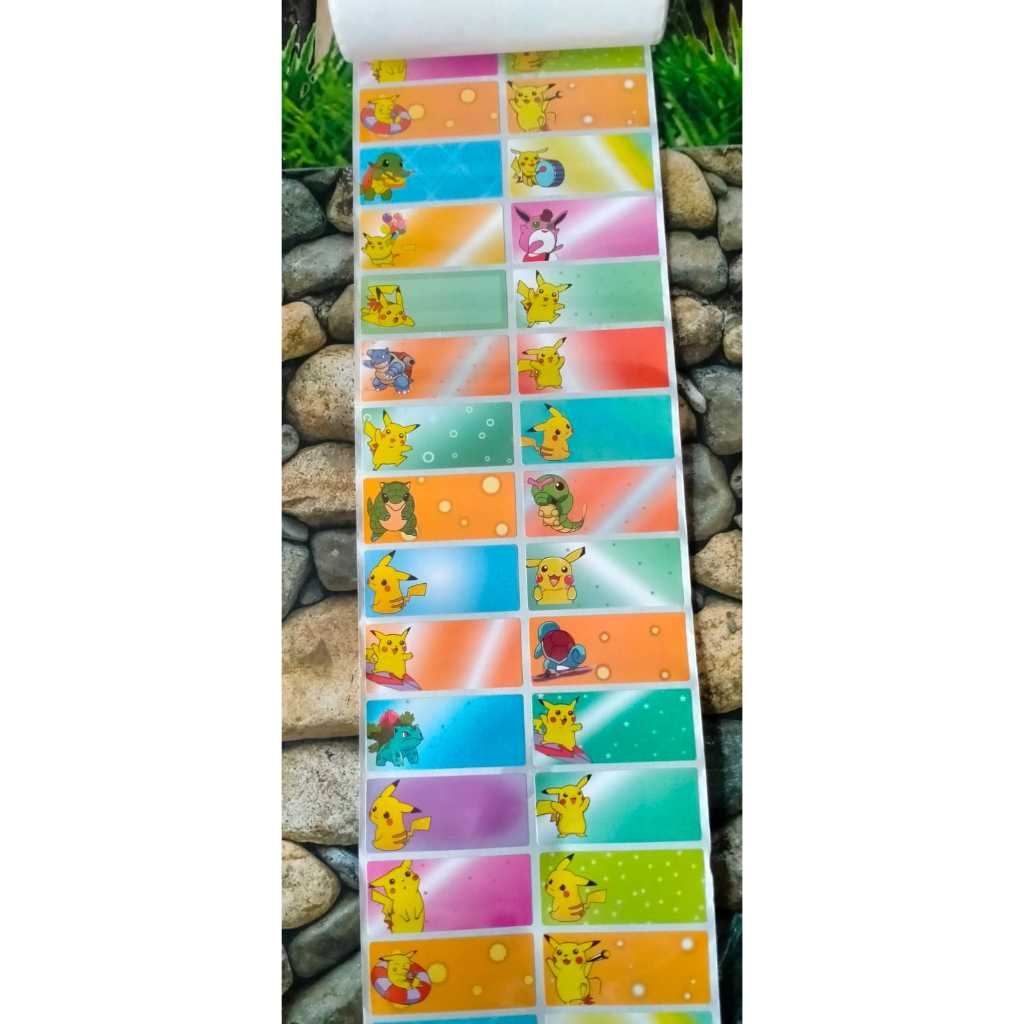 

STIKER NAMA STICKER LABEL NAME WATERPROOF ANTI AIR PIKACHU POKEMON