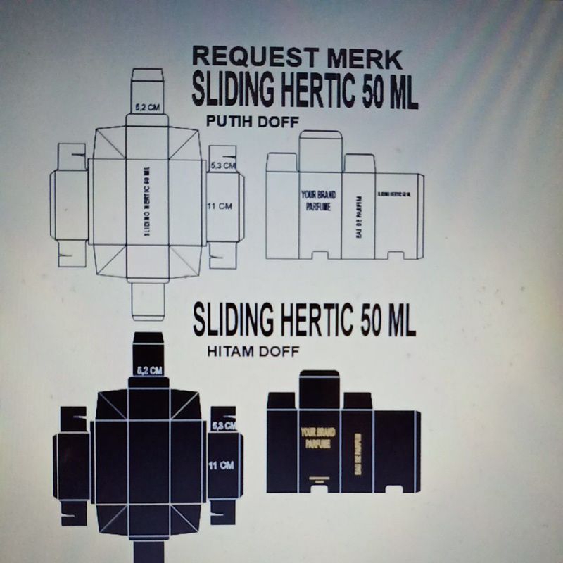 

Box Sliding Hertic 50 ml Cetak Merk