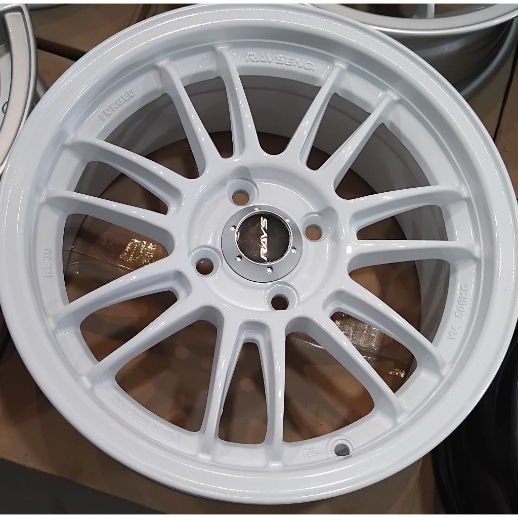 VELG RACING ROSSI INJE WARNA WHITE GLOSS RING 15 LEBAR 7.0 LOBANG 4 PCD 100 ET 38